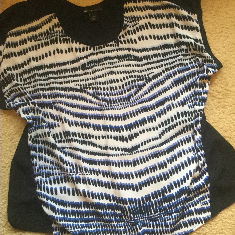 Lane Bryant black blue top shirt size 18/20